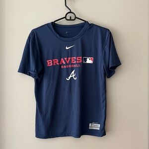 Nike Atlanta Braves MLB Baseball Short Sleeve Dri Fit T Shirt Size M